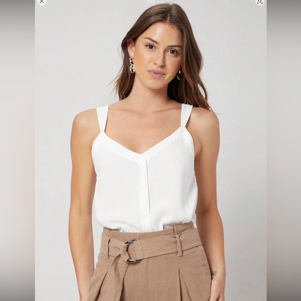 White Sleeveless Top